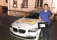 Gewinner des Trinkflaschen Gewinnspiels Florian Monreal vom Radsport Team Lotto-Kernhaus