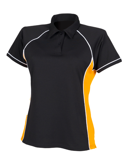 LSHOP Ladies Piped Performance Polo Black,Maroon,Navy,Purple,Red,Royal,White
