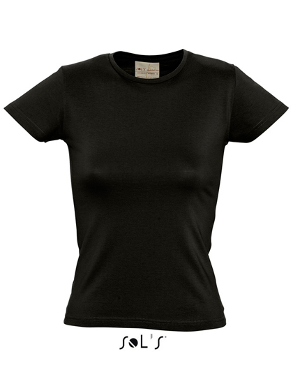 LSHOP Organic Cotton Women T-Shirt Deep Black,Red,Rope,White