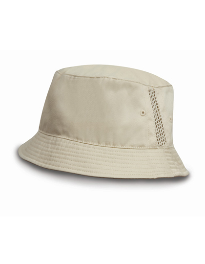 LSHOP Washed Cotton Bucket Hat Natural,Navy