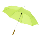 Grüner, geöffneter Regenschirm mit geradem Griff