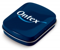 miko® Pfefferminzdose Werbeartikel für Ontex mit Logo