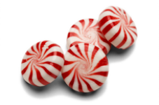 Bild von rot-weissen Bonbons