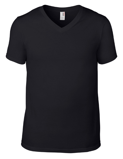 LSHOP Fashion Basic V-Neck Tee Black,Charcoal (Solid),City Green,Heather Blue,Heather Grey,Heather Purple,Navy,Red,Smoke (Solid),White
