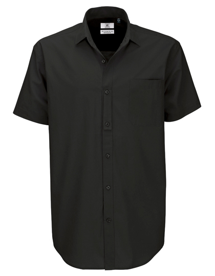 LSHOP Poplin Shirt Heritage Short Sleeve / Men Black,Blue Chip,Deep Red,White
