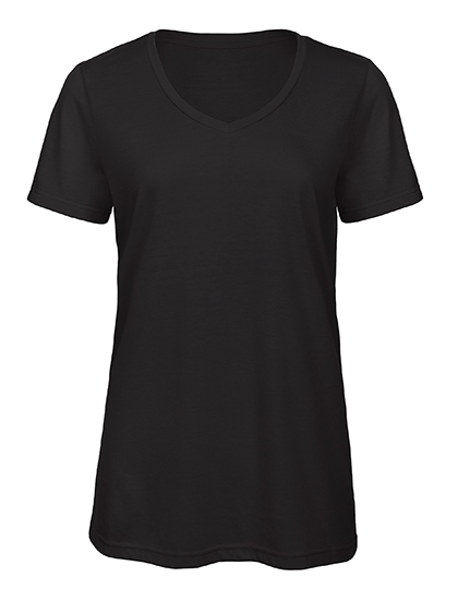 LSHOP V-Neck Triblend T-Shirt /Women Black,Heather Light Grey,Heather Navy,Navy,Red,White