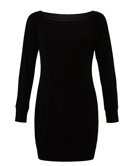 LSHOP Women«s Lightweight Sweater Dress Black,Dark Grey Heather