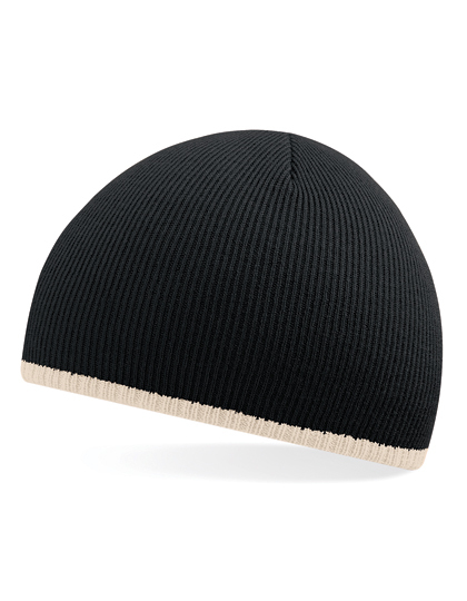 LSHOP Two-Tone Pull-On Beanie Black,French Navy,Graphite Grey