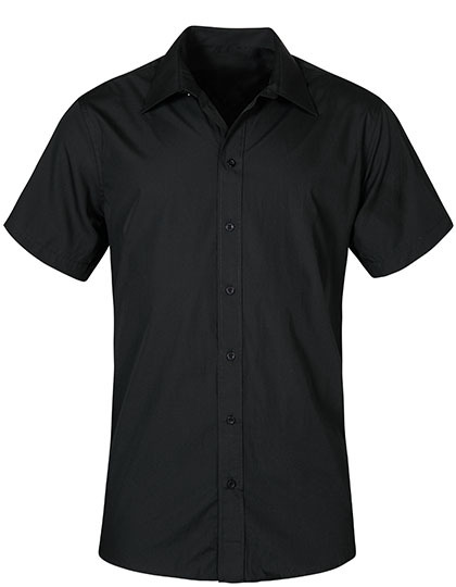 LSHOP Men`s Poplin Shirt Short Sleeve Black,Light Blue,Steel Grey (Solid),White