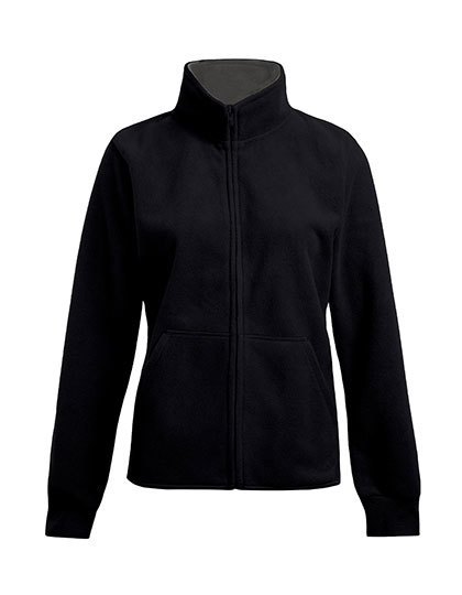 LSHOP Women«s Double Fleece Jacket Black,Graphite (Solid),Light Grey (Solid),Navy,Red