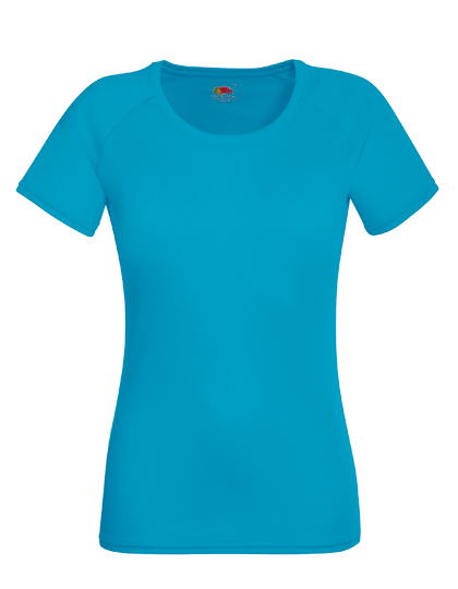 LSHOP Performance T Lady-Fit Azure Blue,Black,Bright Yellow,Deep Navy,Fuchsia,Lime,Red,Royal Blue,White