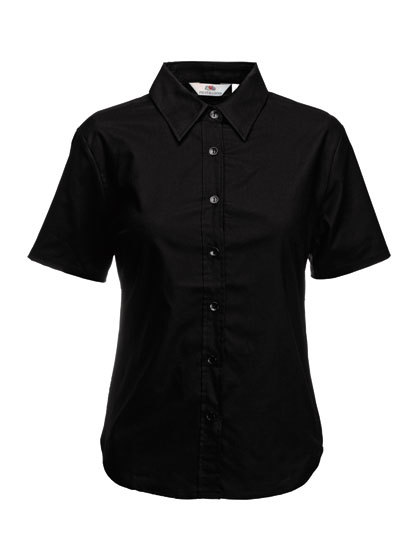 LSHOP Short Sleeve Oxford Shirt Lady-Fit Black,Navy,Oxford Blue,Oxford Grey,White