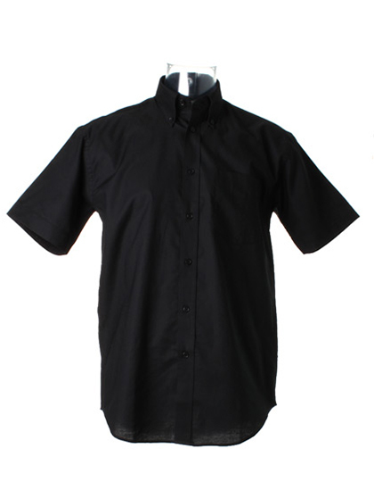LSHOP Mens Workwear Oxford Shirt Short Sleeve Black,French Navy,Italian Blue,Light Blue,Red,White