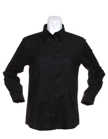 LSHOP Womens Workwear Oxford Shirt Long Sleeve Black,French Navy,Light Blue,Red,White