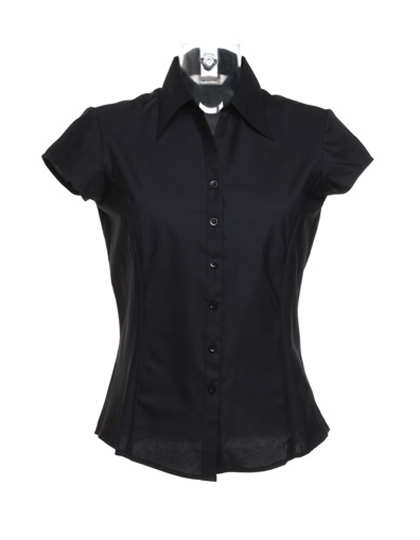 LSHOP Women«s Bar Shirt Cap-Sleeve Black