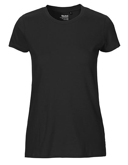 LSHOP Ladies Fitted T-Shirt Black,Bordeaux,Bottle Green,Dark Heather,Green,Light Blue,Lime,Military,Natural,Navy,Orange,Pink,Purple,Red,Royal,Sand,Sapphire,Sports Grey,White,White - Navy (Striped),Yellow
