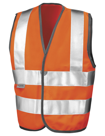 LSHOP Junior Safety Hi-Viz Vest Fluorescent Orange,Fluorescent Yellow