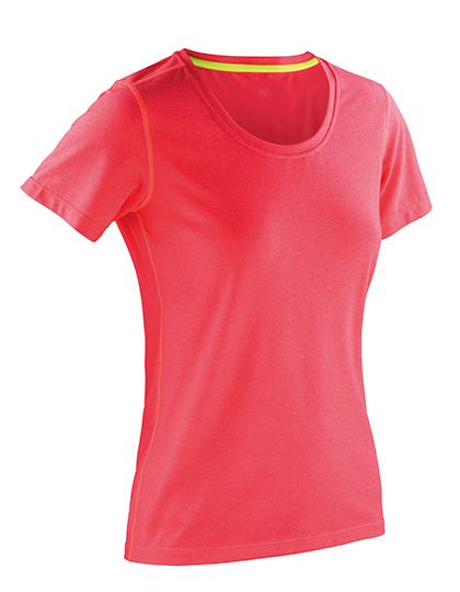 LSHOP Fitness Womens Shiny Marl T-Shirt Hot Coral,Lavender,Ocean Blue,Phantom Grey,Sport Grey
