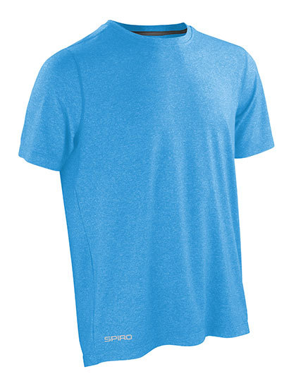 LSHOP Fitness Mens Shiny Marl T-Shirt Ocean Blue,Phantom Grey