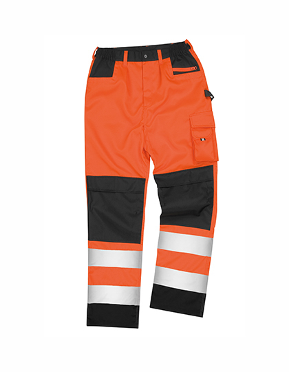 LSHOP Safety Cargo Trouser Fluorescent Orange,Fluorescent Yellow