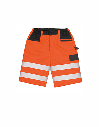 LSHOP Safety Cargo Shorts Fluorescent Orange,Fluorescent Yellow