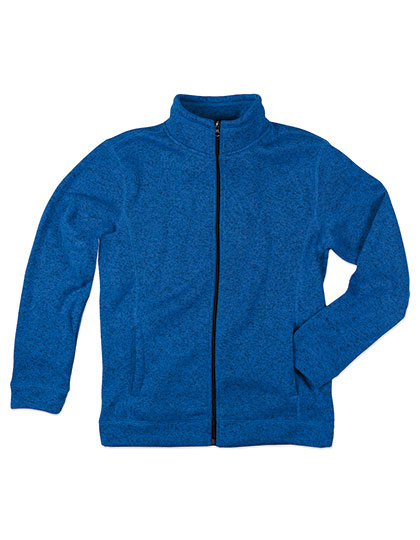 LSHOP Active Knit Fleece Jacket Blue Melange,Dark Grey Melange,Green Melange,Light Grey Melange,Marina Blue Melange