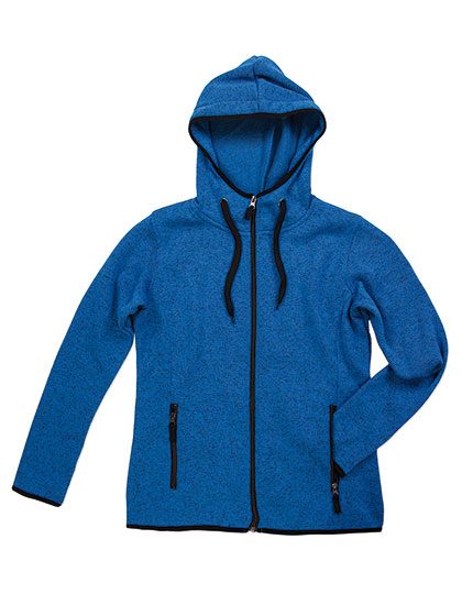 LSHOP Active Knit Fleece Jacket for women Blue Melange,Green Melange,Light Grey Melange,Marina Blue Melange,Purple Melange
