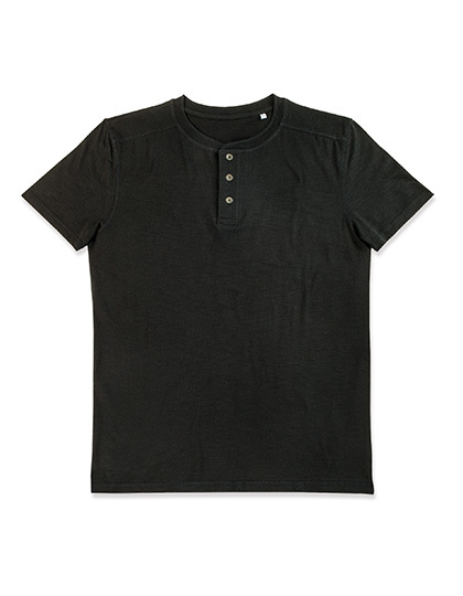 LSHOP Shawn Henley T-shirt for men Black Opal,Slate Grey (Solid),White