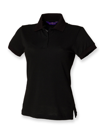 LSHOP Ladies Stretch Piqu Polo Shirt Black,Classic Red,Fuchsia,Navy,Purple,Sapphire Blue,White
