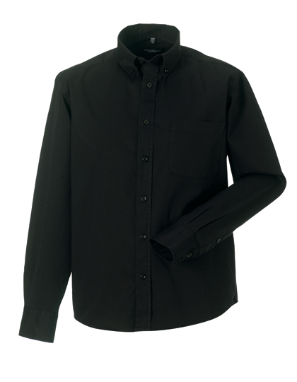 LSHOP Men«s Long Sleeve Classic Twill Shirt Black,Blue,French Navy,Khaki,White,Zinc