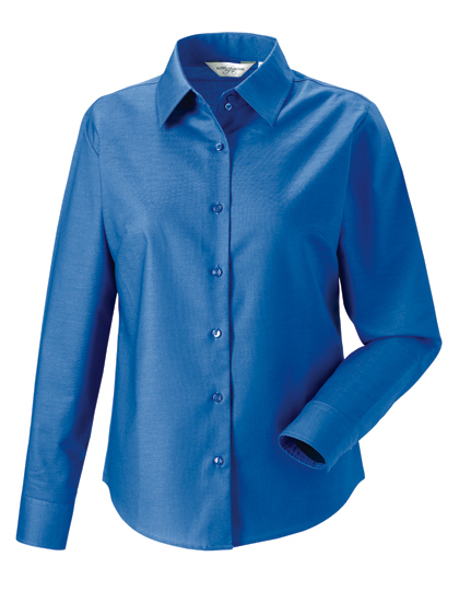 LSHOP Ladies« Long Sleeve Oxford Shirt Aztec Blue,Black,Classic Pink,Oxford Blue,Silver,White