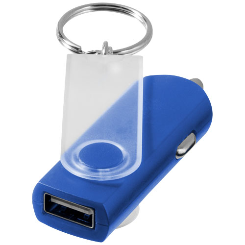 PF Swivel USB-Autoadapter-Schlüsselanhänger royalblau