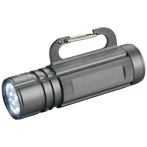 PF Karabinerhaken-Taschenlampe silber