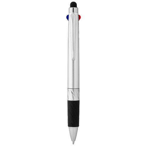 PF Burnie Stylus-Kugelschreiber mit mehreren Farben silber