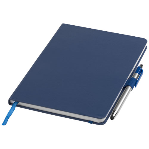 PF Crown A5-Notizbuch und Stylus-Kugelschreiber blau