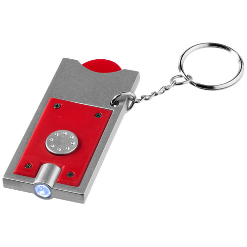 PF Allegro Schlüssellicht mit Münzhalter rot,silber