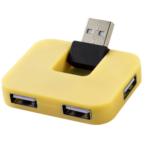 PF Gaia USB-Hub mit 4 Anschlüssen gelb
