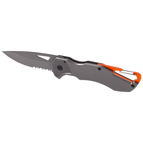 PF Deltaform Messer mit Karabiner grau,schwarz ,orange
