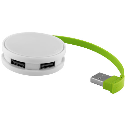 PF Round USB Hub weiss,Lindgrün