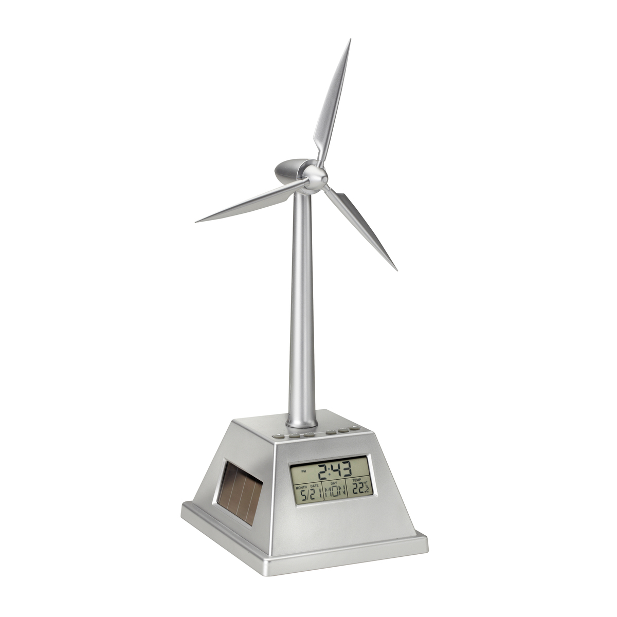 LM Uhr mit solarbetriebenem Windrad REFLECTS-WOKINGHAM silber