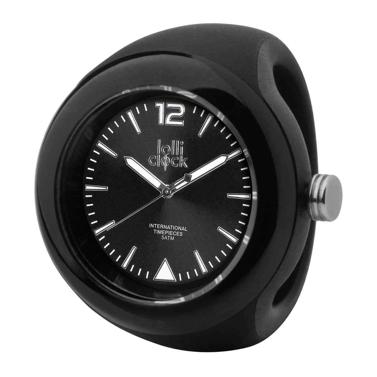 LM Uhr LOLLICLOCK-RING BLACK schwarz
