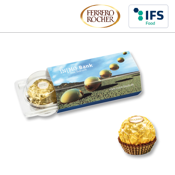 KALFANY Ferrero Rocher in transparenter Kuststoffklappverpackung 