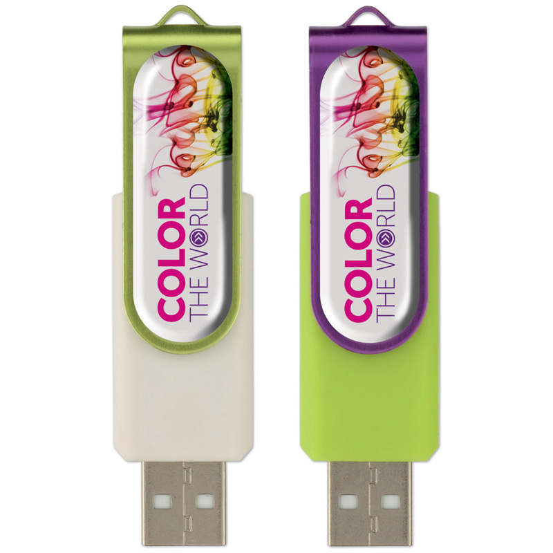 TOPPOINT USB 4GB Flash drive Twister mit Doming Kombination