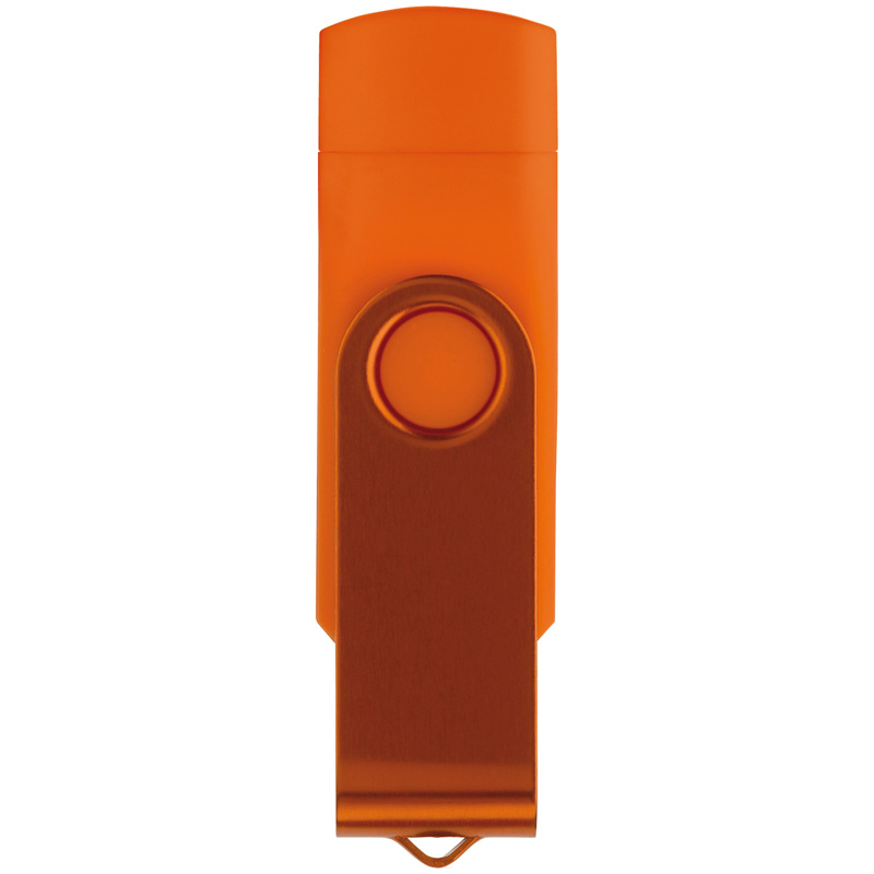TOPPOINT USB OTG 16 GB Flash Drive Twister mit Doming Orange