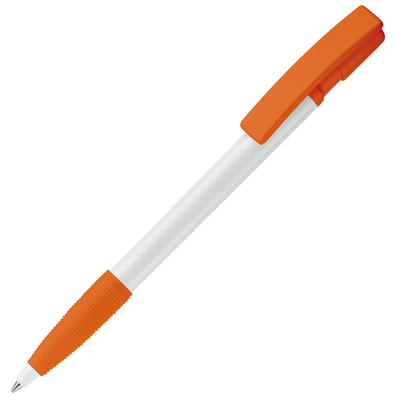 TOPPOINT Kugelschreiber Nash Hardcolour Weiss / Orange