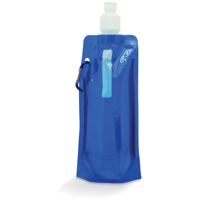 TOPPOINT Trinkflasche mit Karabinerhaken Transparent Blau