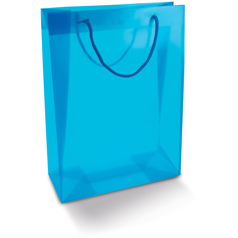TOPPOINT Mittlere Kunststofftasche Transparent Blau